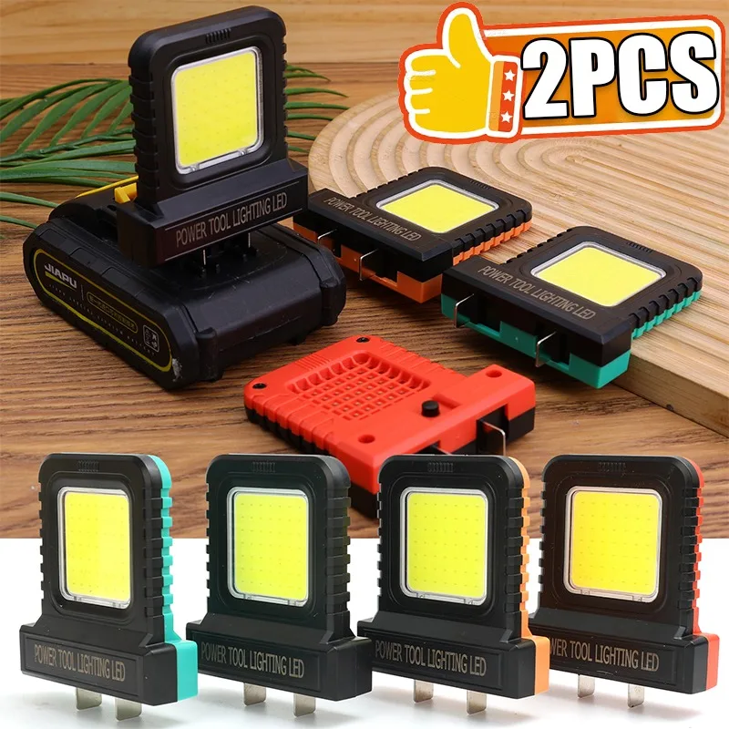 

Adjustable Plug LED Work Light for 20V Li-ion Battery Cordless Job Site Floodlight IP67 Waterproof 14W Portable for Car Repair