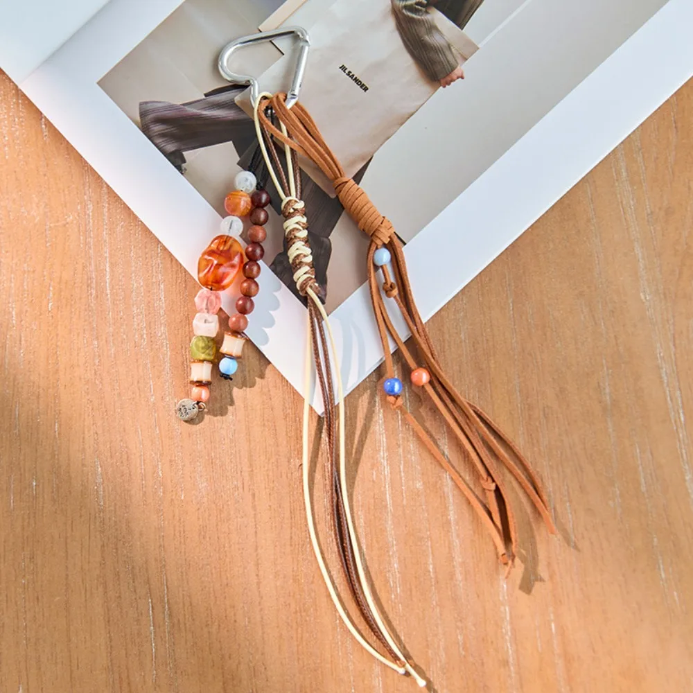 

Акриловые бусины для мобильных телефонов, бусины Майярд, плетеные веревки ручной работы, брелок для ключей от машины, брелок Y2K, плетеный шнурок для ключей