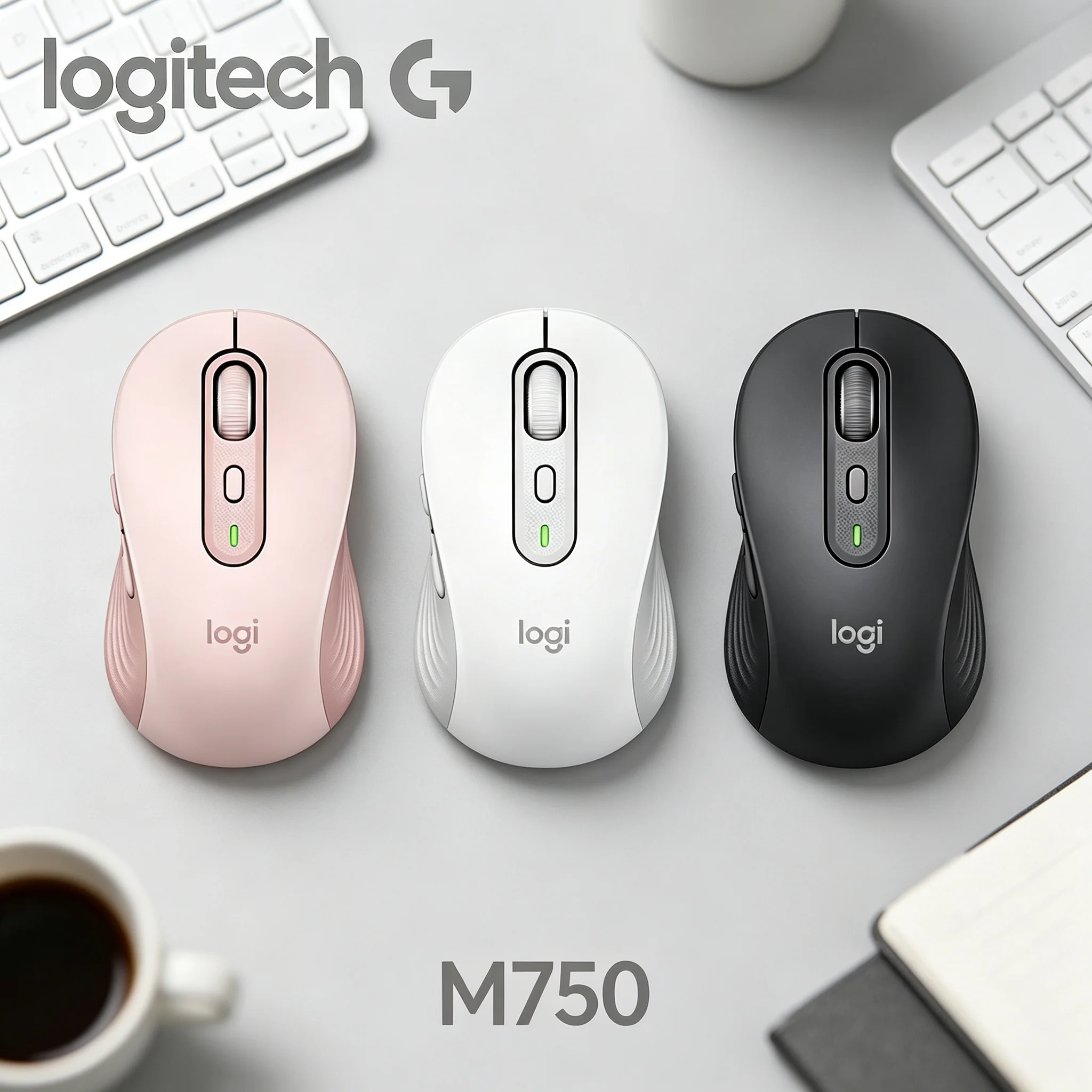 Logitech M750 Portable Dual‑Mode Wireless Mouse For Outdoor Mobile Contract Office And Casual CS Game Entertainment