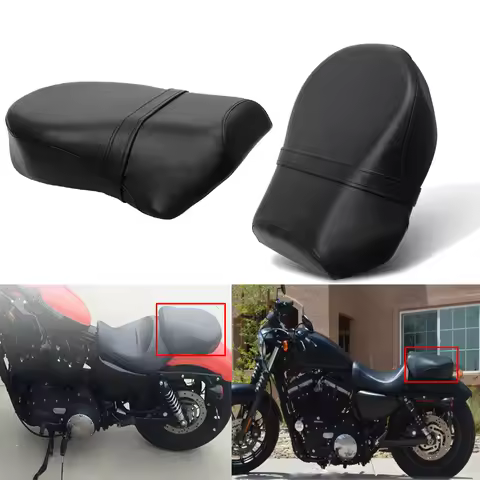 Black Rear Pillion Passenger Pad Seat Motorcycle Cushion Pillion Fit For Harley Sportster XL 883 1200 883XL XL1200 2007-2015