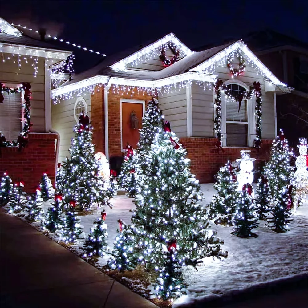 Luz solar da corda fada jardim à prova dwaterproof água ao ar livre lâmpada guirlanda para o natal festa de férias decoração para casa