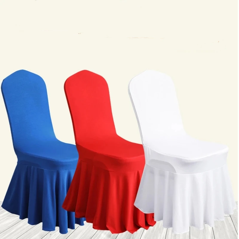1pc Restaurant Chair Covers Spandex Stretch Slipcover for Wedding Banquet Activity Hotel Dining Party Universal Chair Skirt