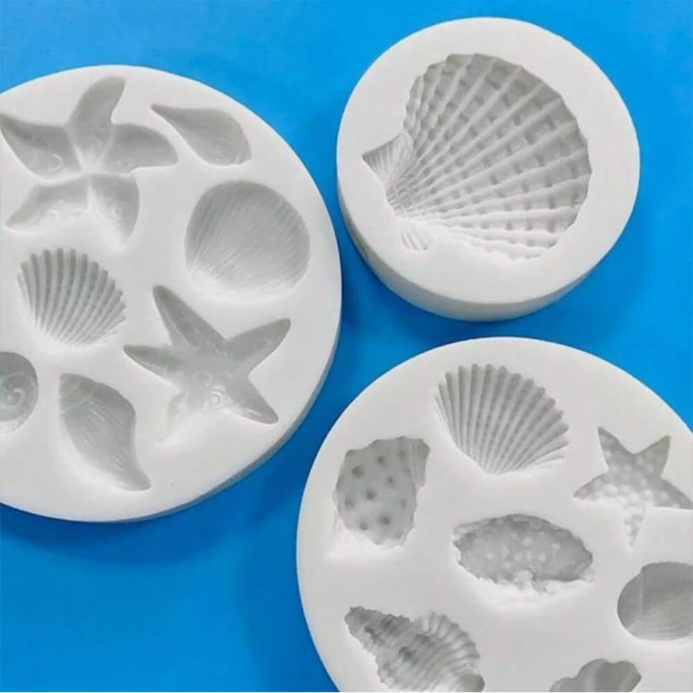 Silicone Shell Silicone Mold Cake Fondant Conch Baking Mould DIY Cake Decorating Mould Cupcake Chocolate Baking Tool Set