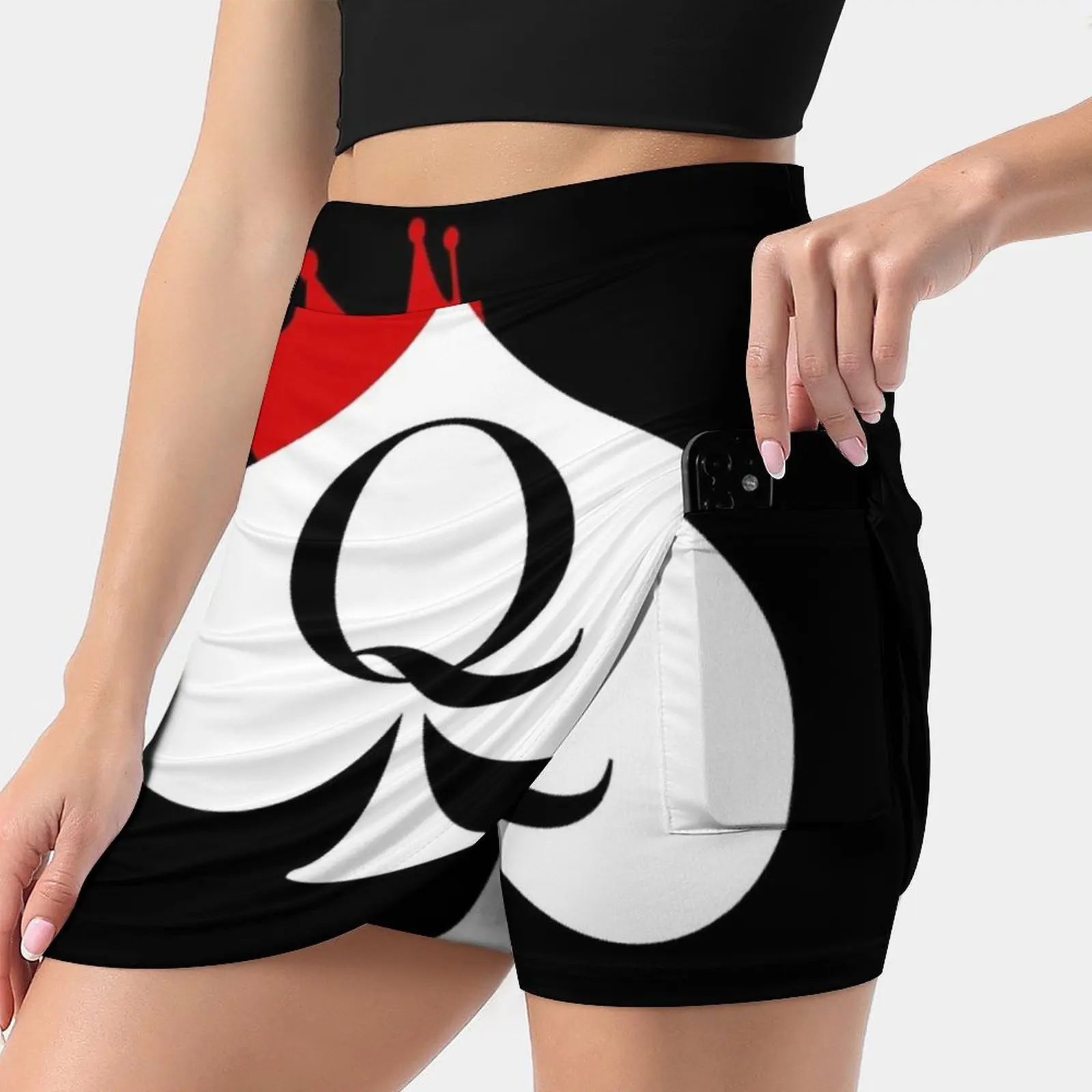 

Queen Of Spades White Women's skirt Sport Skort Skirt With Pocket Fashion Korean Style Skirt 4Xl Skirts Vixen Stag Cuckold Cuck