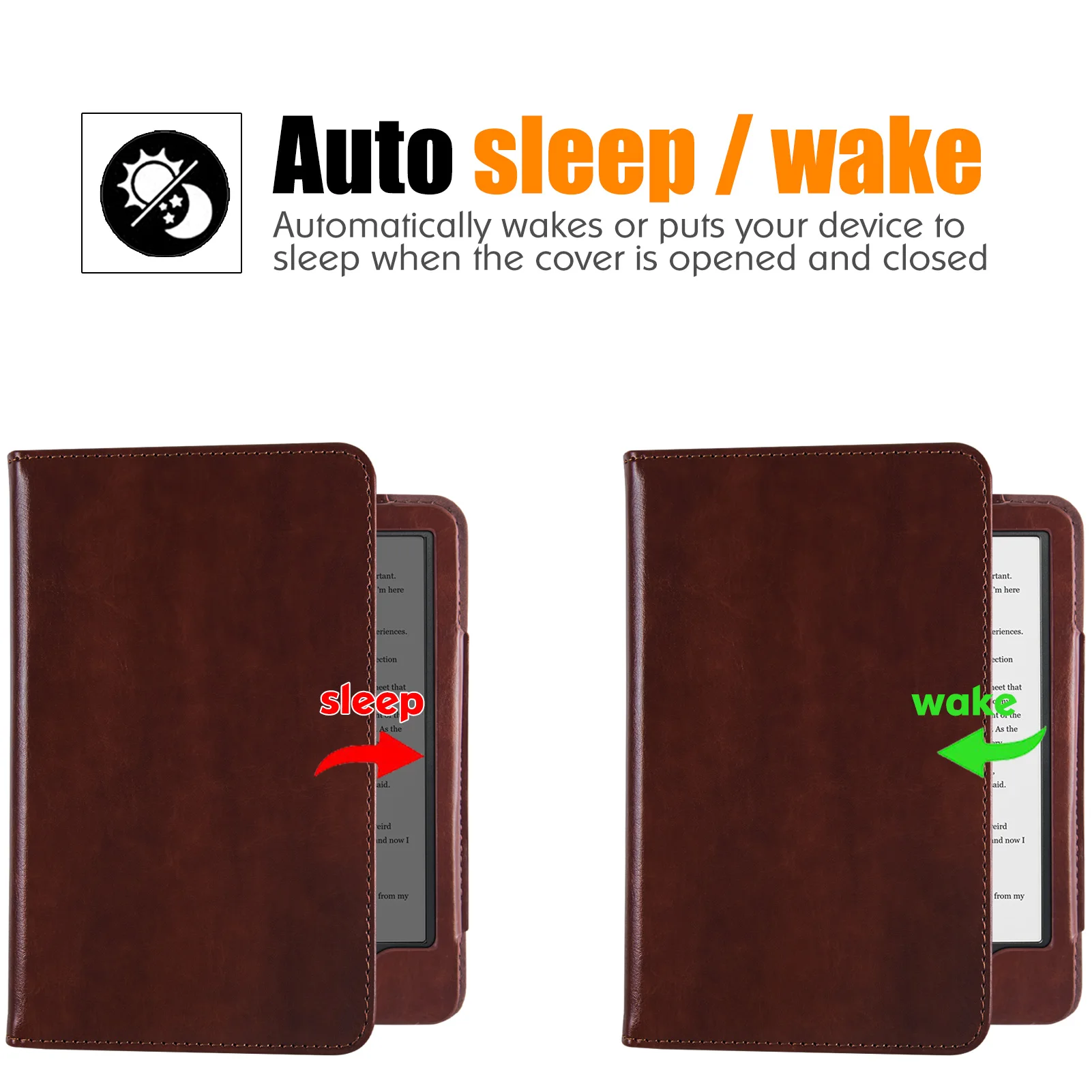 Stand Case for All-new 6-inch Tolino Shine 5 / Tolino Shine Color e-Reader - PU Leather Sleeve Cover with Auto Sleep/Wake