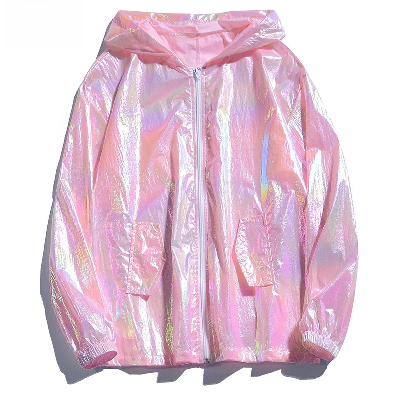 

Summer Windbreaker Jaet ex Thin Loose Casual Spor Hoodl Sun Protection Clothing Polyester Fiber Stand Fit Travel