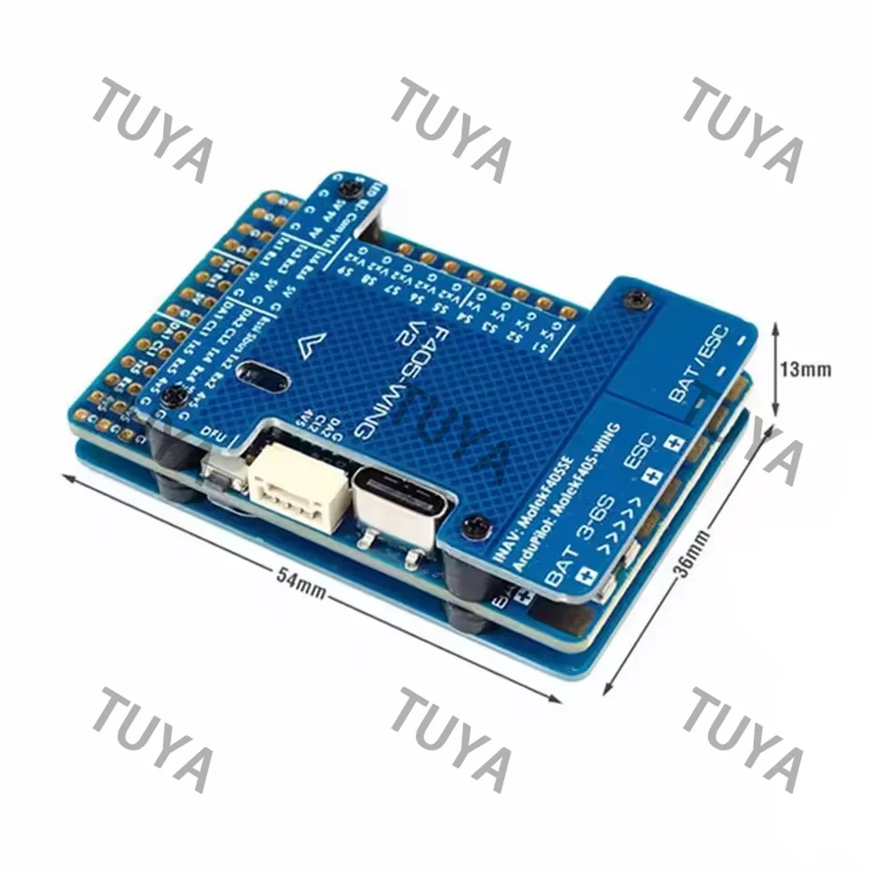 

Полетный контроллер MATEKSYS F405-Wing-V2 STM32F405RGT6 3~6S LiPo со встроенным барометром, OSD и Blackbox для RC FPV дронов