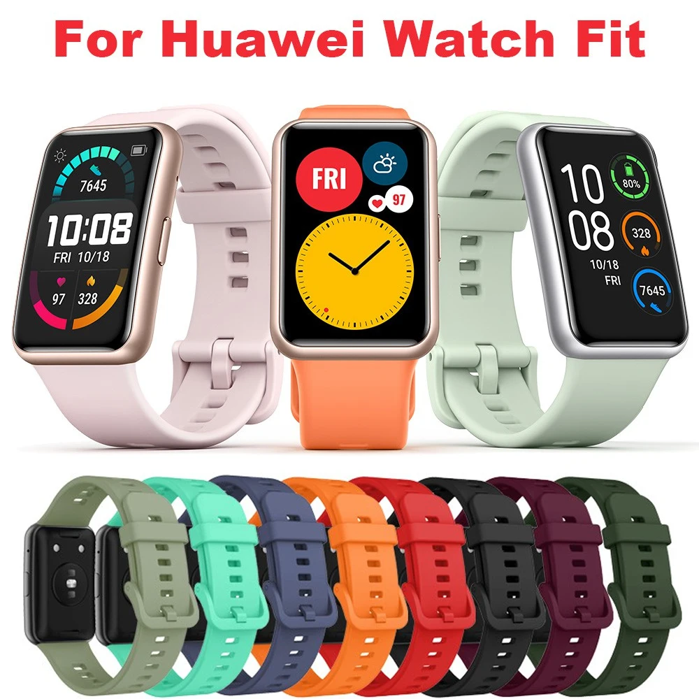 Silicone Strap For Huawei Watch FIT Strap Smartwatch Accessories Replacement Wristband Belt bracelet Huawei Watch fit new Band