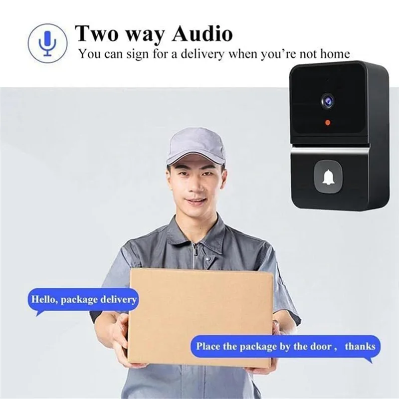 Smart Video Door Bells Wireless WiFi Video Doorbell with Camera Smart Security Doorbell PIR Motion Detection