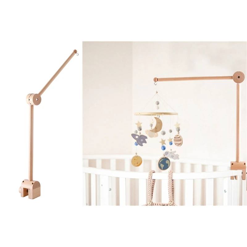 Wiegdecoratie Rammelaarhanger Houten standaard Armbeugel Baby MobileClaw Mobiele framehouder Muziekmobiele hanger