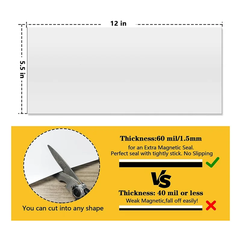 Capô de ventilação magnético N08R, capô de ventilação de ar condicionado de 5,5 x 12 polegadas para piso doméstico, aberturas de parede ou teto e registros de ar, RV