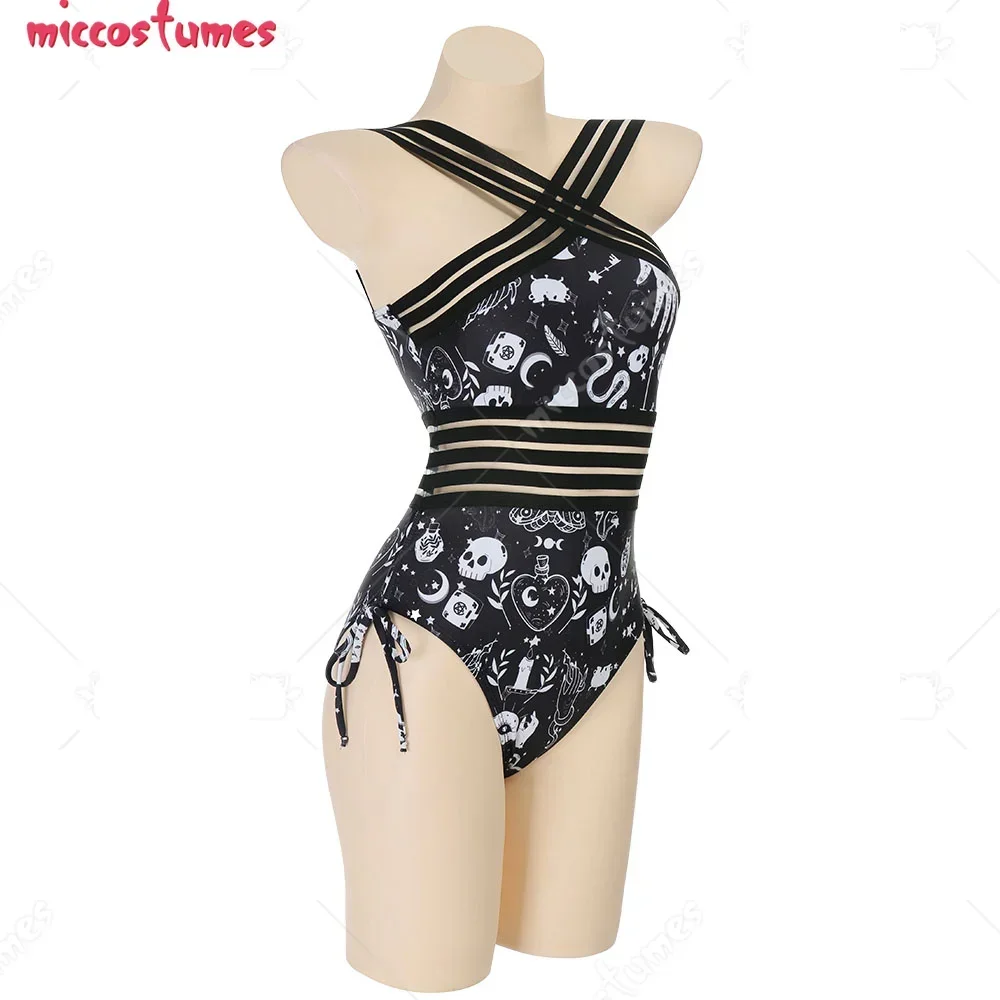 

CosplayHalloween One-Piece Swimsuit with Cross Straps Gothic Bathing Suit Swimwear Swimming Bodysuit