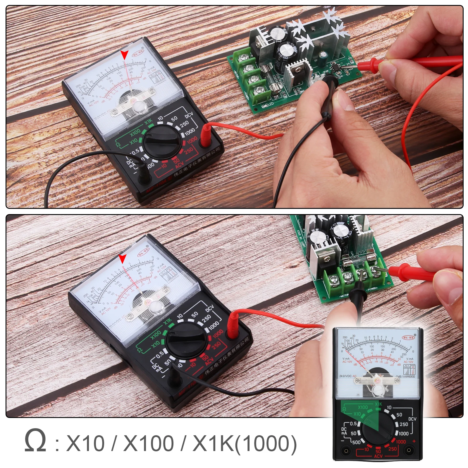 Electric Analog Multimeter Voltmeter Ammeter Portable Multitester AC / DC Current OHM Decibels Voltage Multi Meter Tester