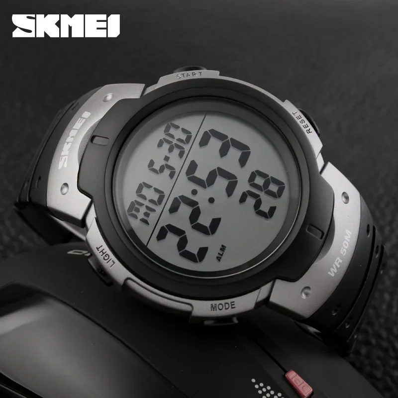 

SKMEI 1068 Calendar PU Strap 5Bar Waterproof Digital Watch reloj hombre Outdoor Sport Watch Men Big Dial Fashion Simple Watches