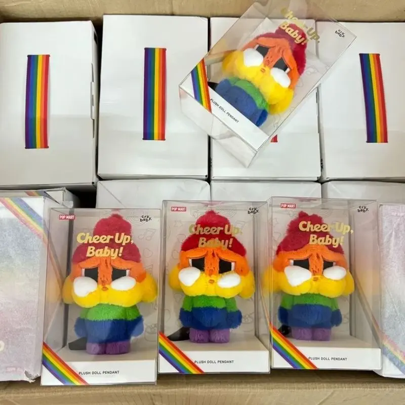 New Sell Popmart 1:1 Bubble Mart Thailand Cry Baby Rainbow Doll Flying Girl Police Wool Pendant Box Set Birthday Gift for Girl