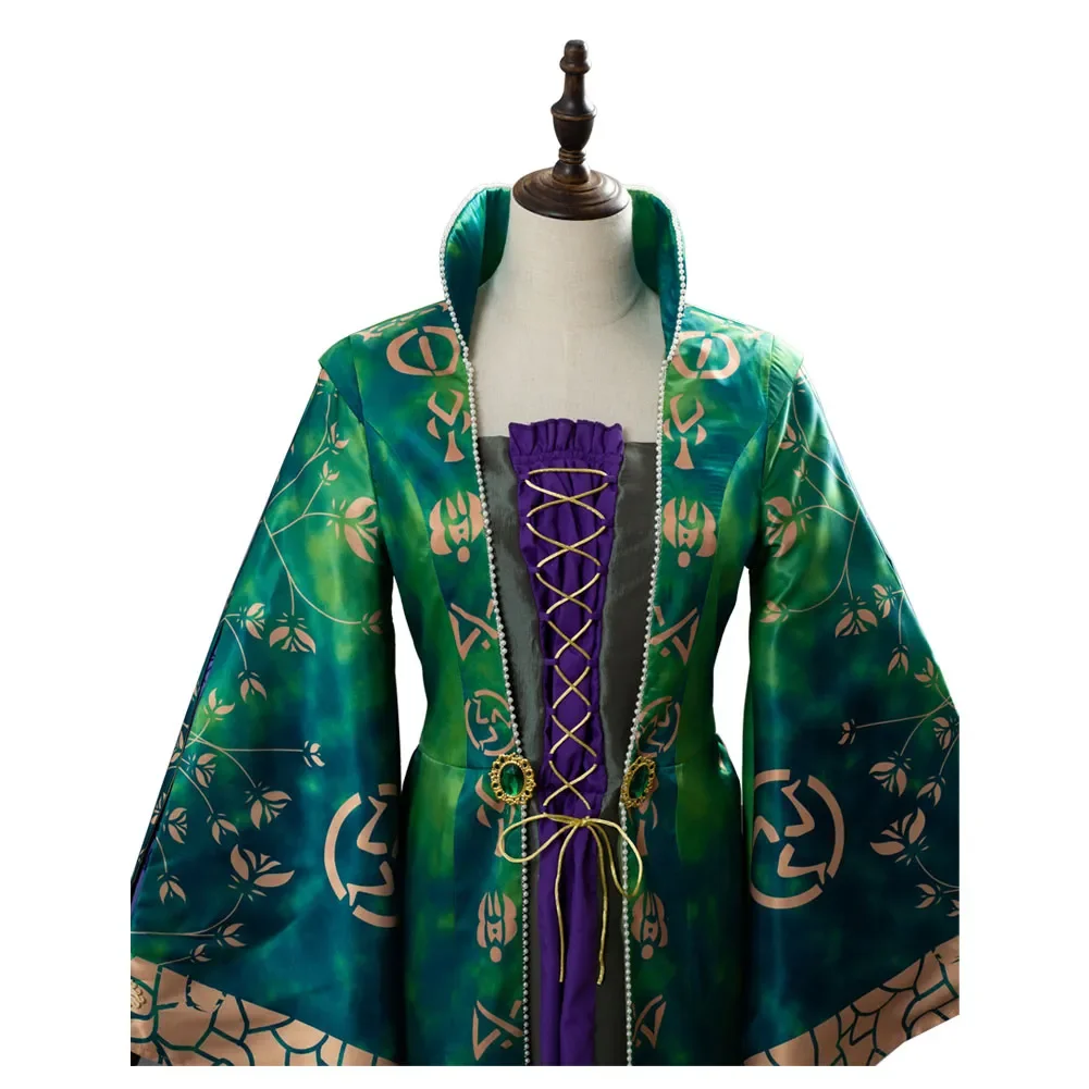 Hocus Pocus Cosplay Costume pour Halloween, Winifred, Robe de Sorcière Adulte