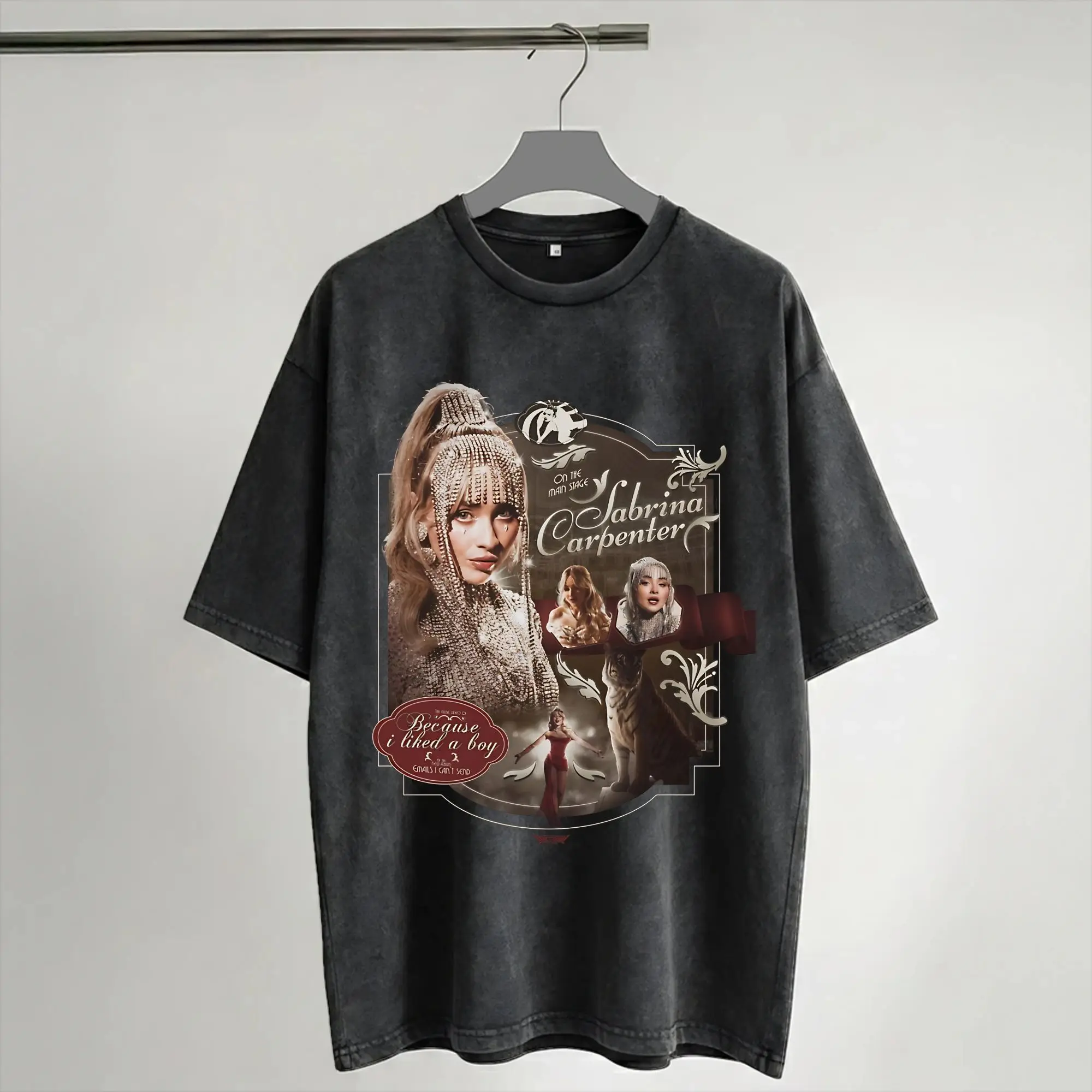 Sabrina Carpenter music festival 2026 T Shirts Hip Hop Washed Cotton Harajuku T-Shirts Novelty for Men Women Streetwear Tees