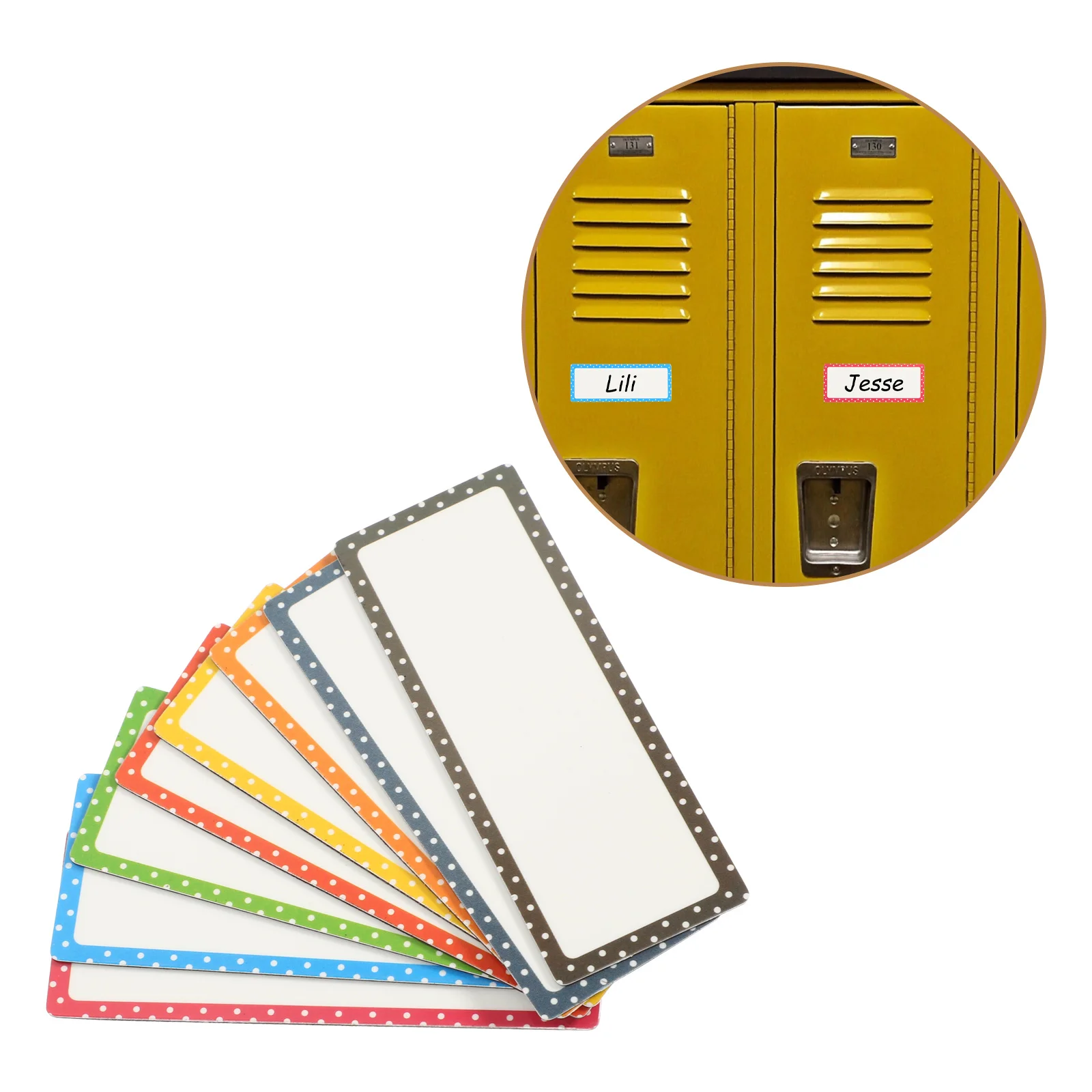 

16 Sheets Magnetic Name Tags Writable Dry Erase Labels for Office Home Whiteboard Refrigerator Message Board Magnetic Name Tags