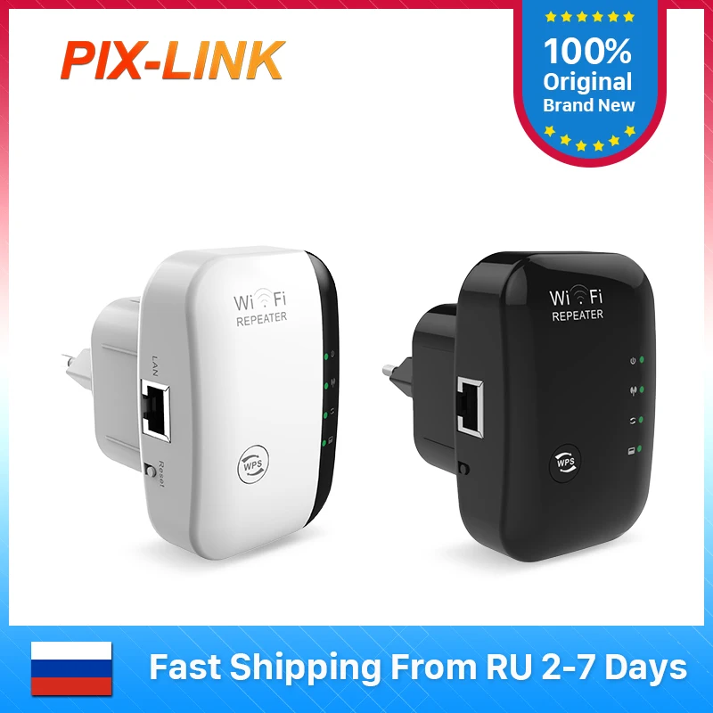 

PIXLINK 300Mbps Black WiFi Extender Amplifier WiFi Repeater Wi Fi Signal 802.11N Long Range Wireless Wi-Fi Repeater Access Point