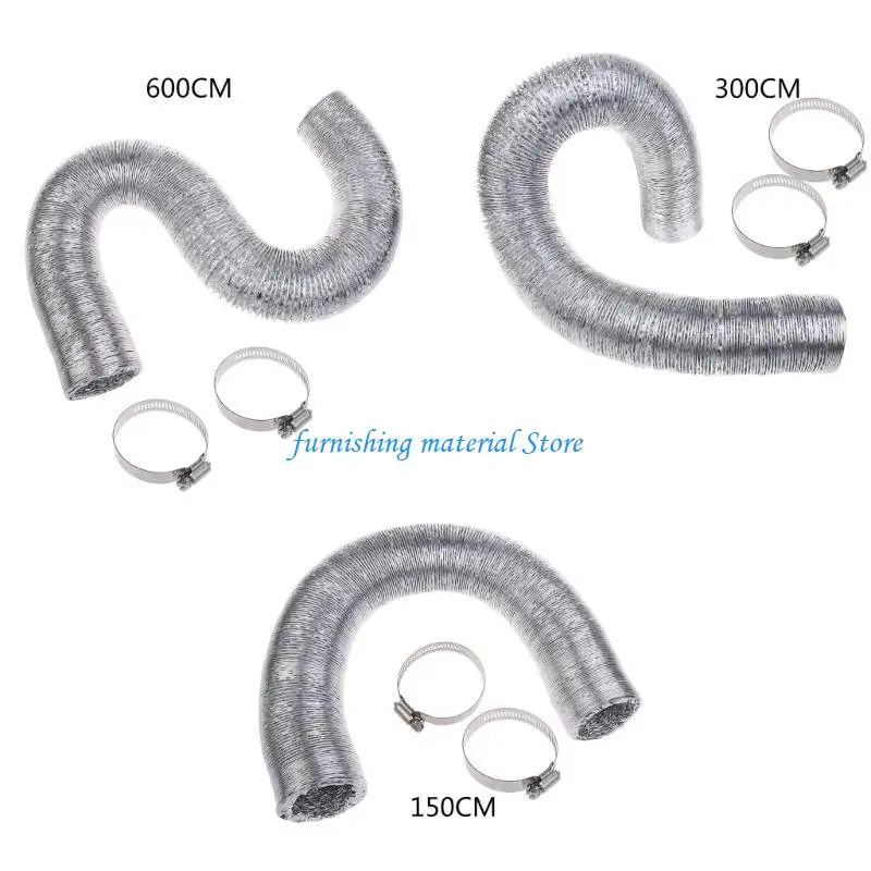 y5gd ثقيلة 2 طبقة مجفف تنفيس خرطوم الألومنيوم ducting مع 2 المشابك المسمار #3