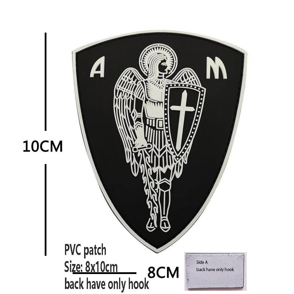 Laser-cut IR Reflective Archangel Saint Michael Armband Embroidered Magic Backpack Appliqued Backpack Patches for Clothing