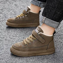 New Autumn Children Casual Shoes Boys Sneakers Kids Sport Shoes Winter Warm Fur Light Soft Flat Snow Sneakers