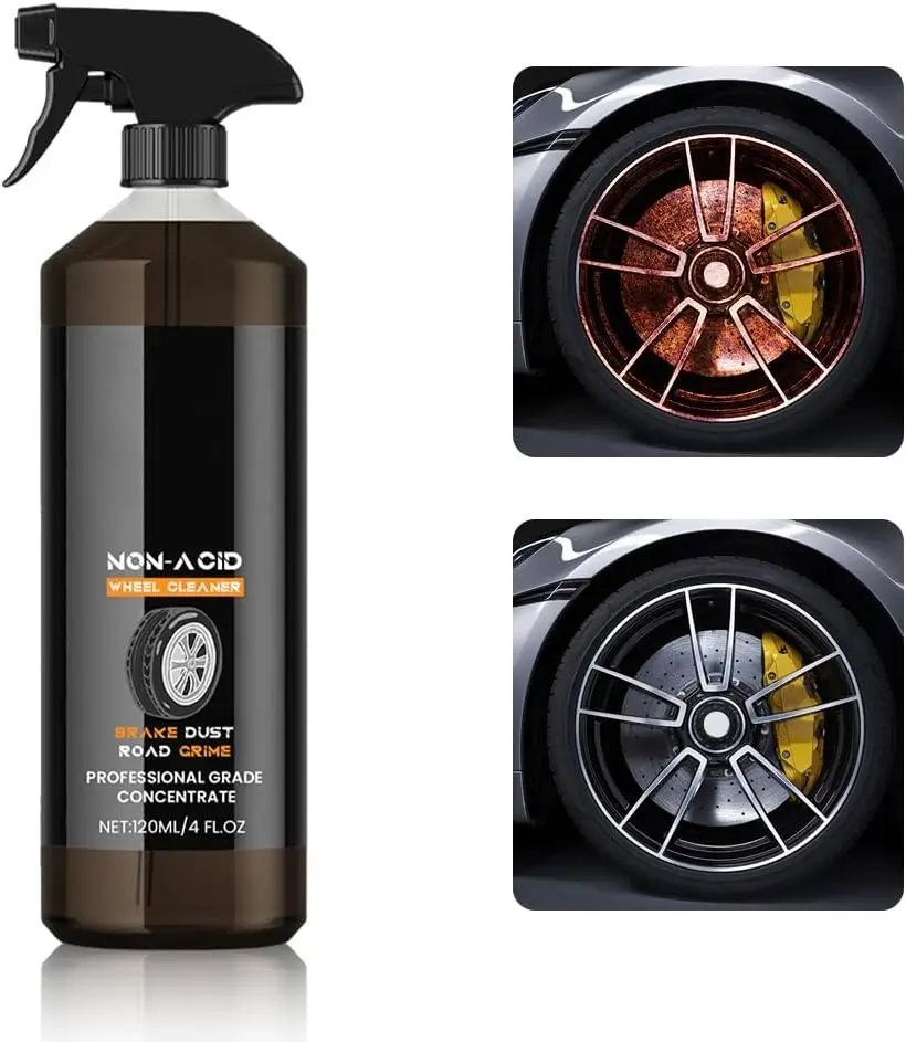 Bronze Bomber Non-Acid Wheel Cleaner, 2024 New Brake Bomber Cleaner Powerful Wheel Cleaner Brake Dust Remover Wheel Cleaner, Pow