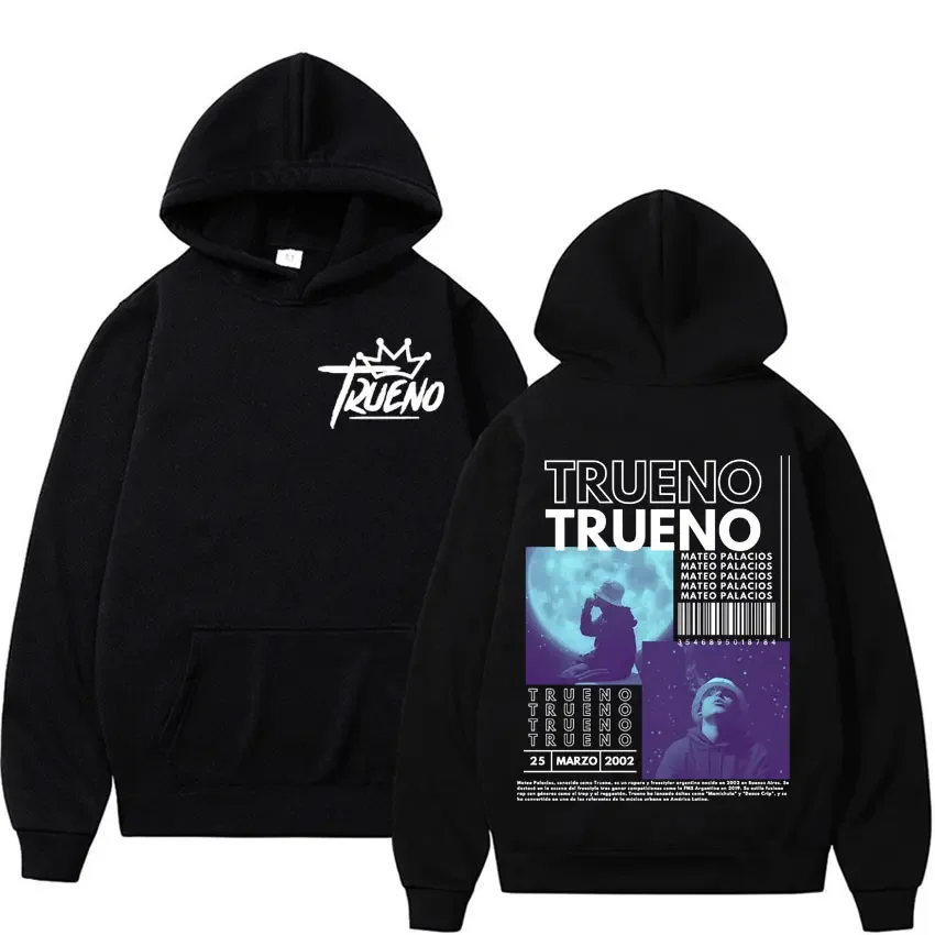 Rapero masculino Trueno portada del álbum Sudadera con capucha para hombre Harajuku Hip Hop Punk Rock Sudadera con capucha