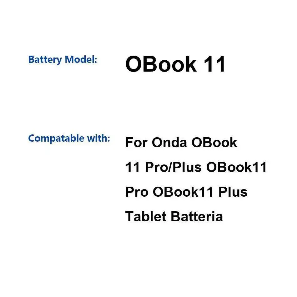 Стабильный аккумулятор для ноутбука Onda Obook 11 Pro Plus 10000 мАч Стабильный аккумулятор для ноутбука Onda Obook 11 Pro Plus 10000 мАч
