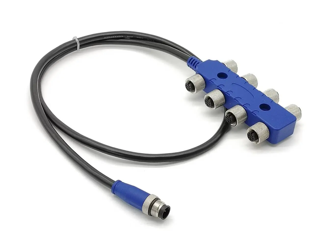 Nmea2000 8 Way Self-Contained Network Extension Cable N2K M12 Male To 8 Female Cable Length 1Meter