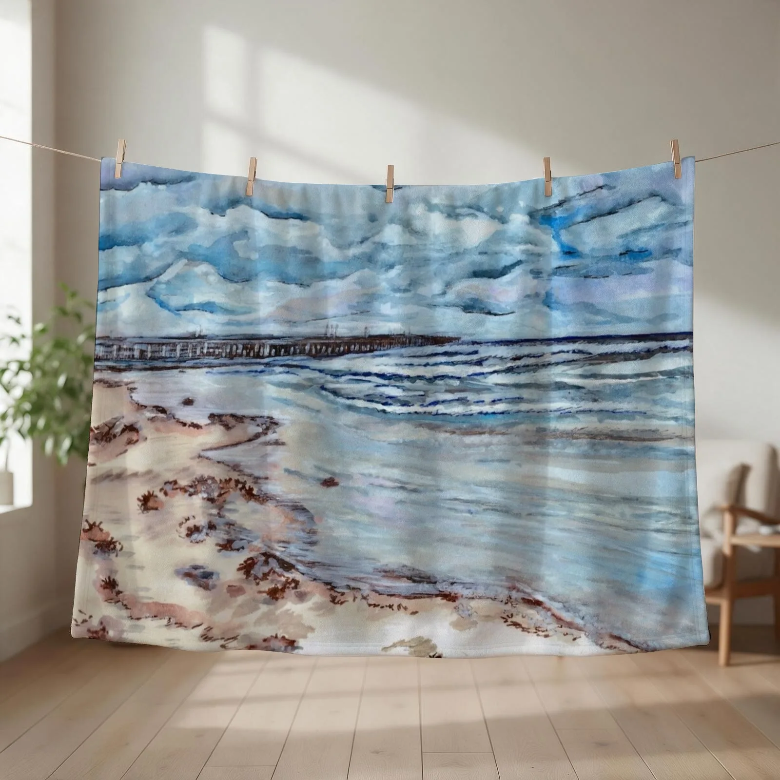 Sunset Beach. Throw Blanket sofa bed Polar heavy to sleep valentine gift ideas Blankets