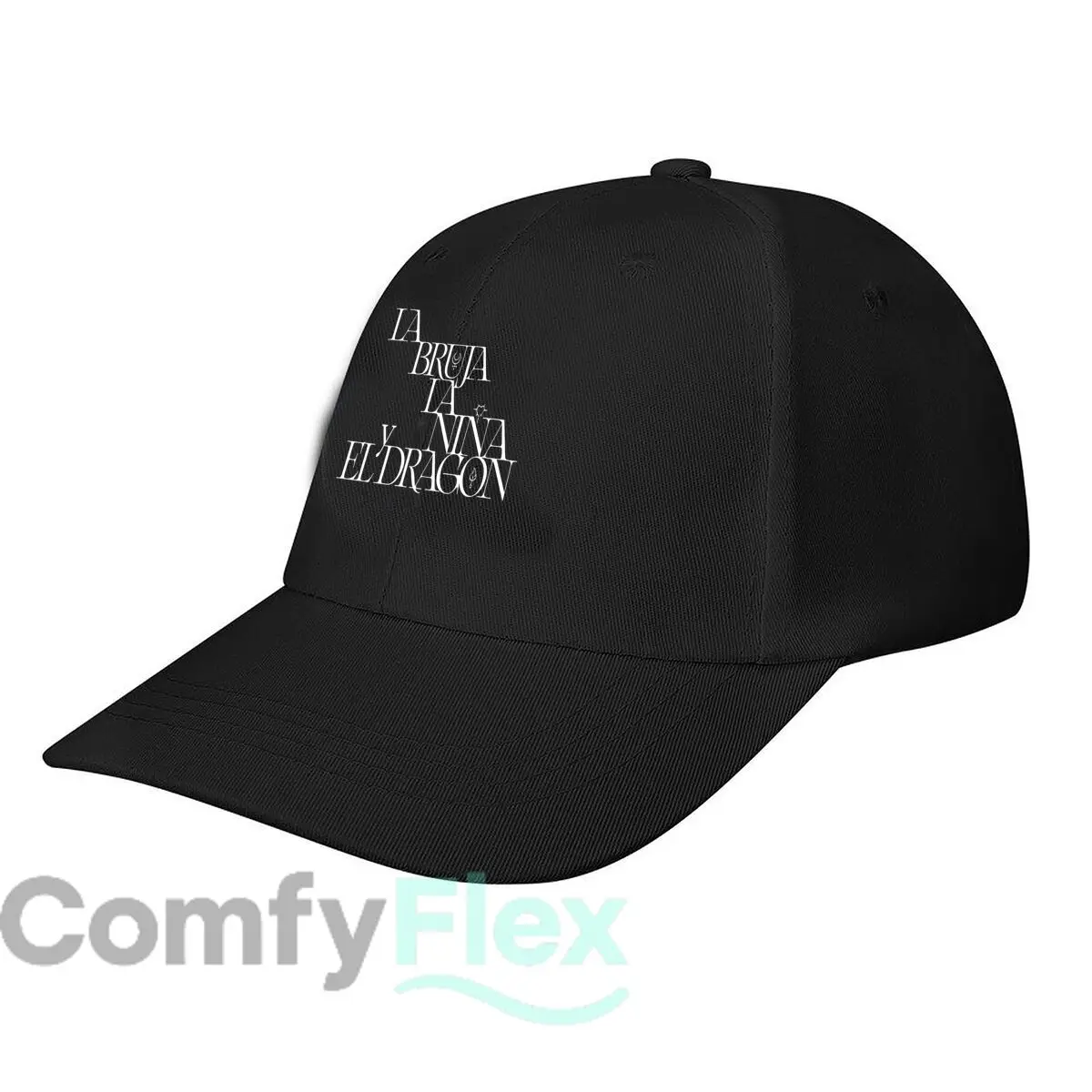 La Bruja, La Niña y El Dragón Text Art Baseball Cap Fashion Outdoor Sports Sunhat Men Snapback Cap Women's