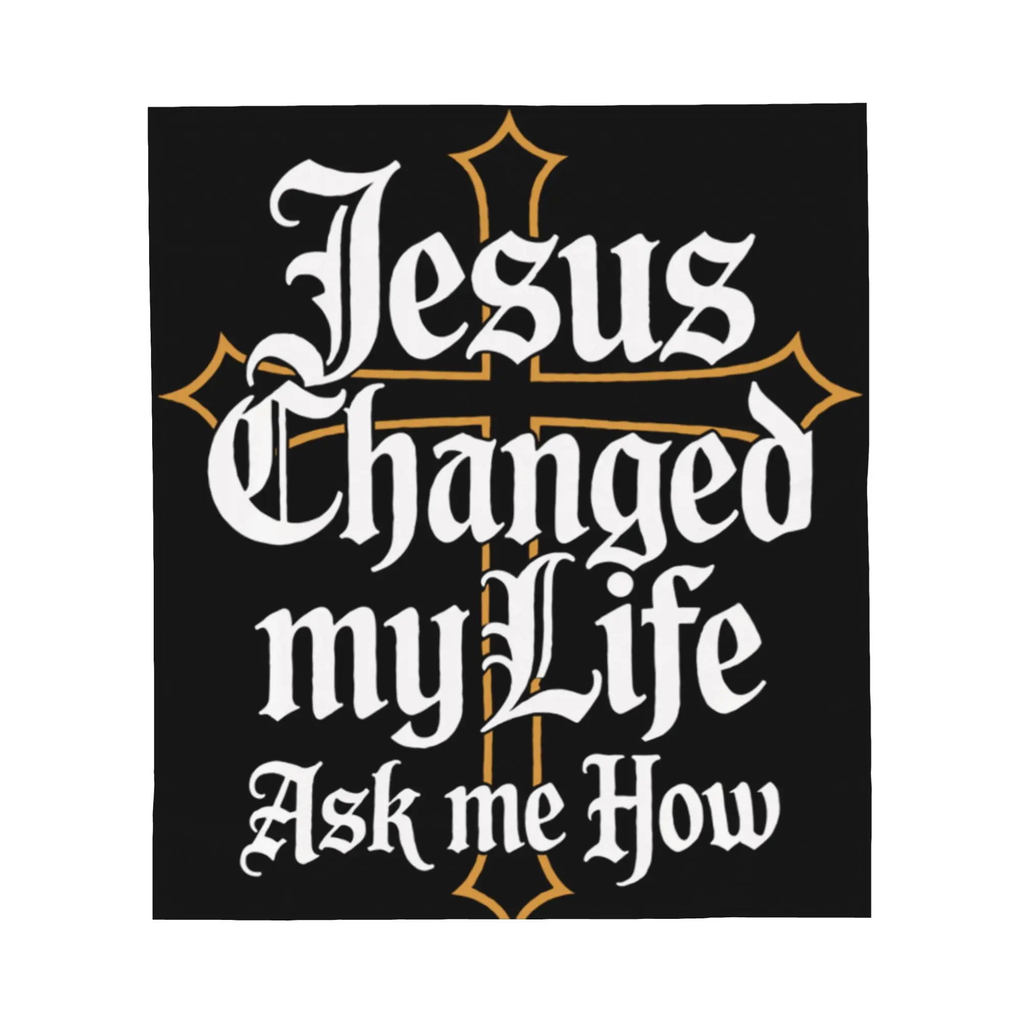 1PC Jesus Changed My Life Winter Blankets for Adults Bedding Home Interior Sofa Knee