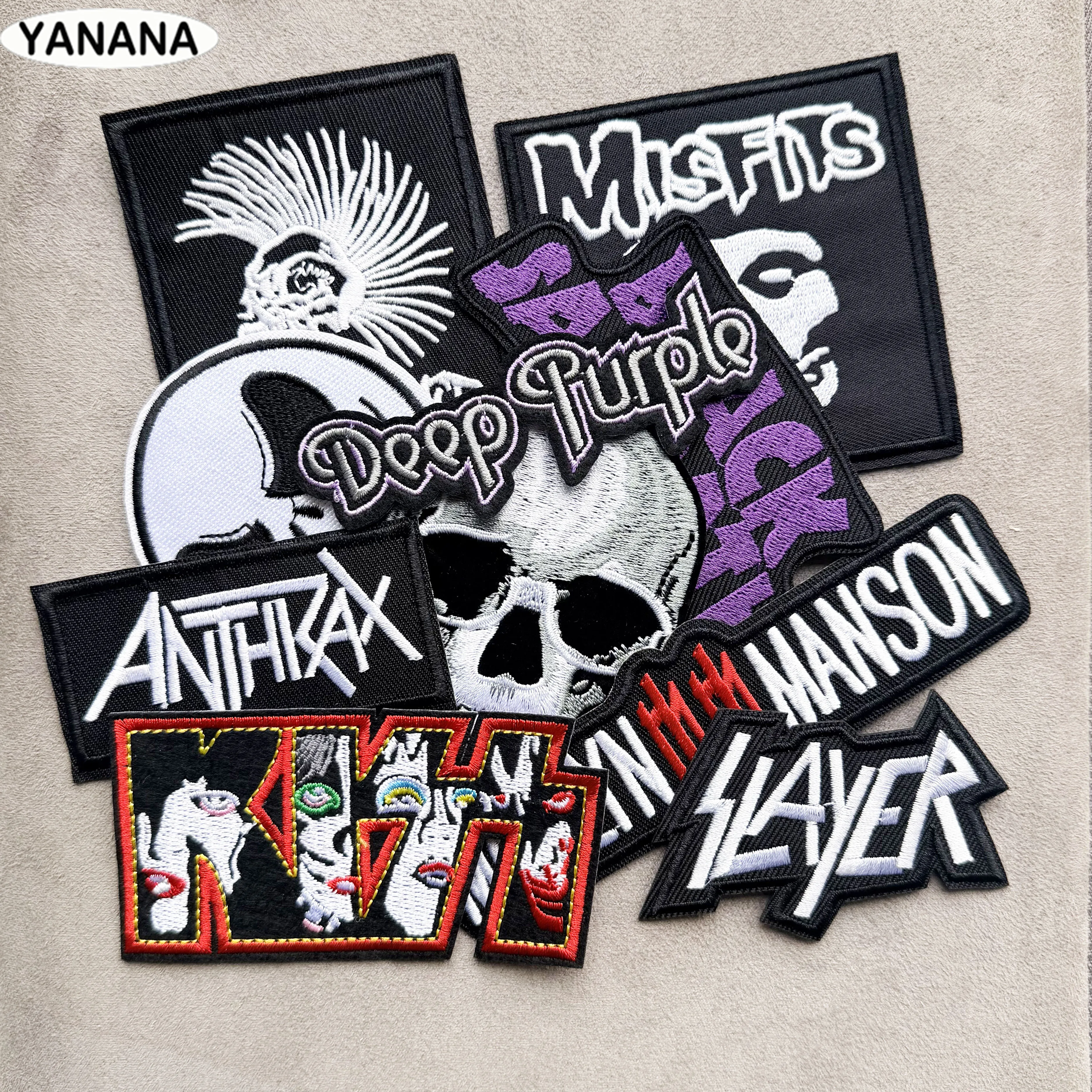 10 PCS Random mixed Band Music Patch Embroidered Badge Iron On Patches for Clothing DIY Jackets Jeans T-shirt Sewing Applique