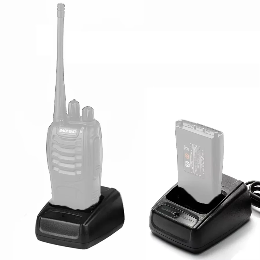 Desktop Charger for Baofeng & Retevis | AC/USB Charging Station | Fits BF-888S/BF-777S/BF-666S/H777