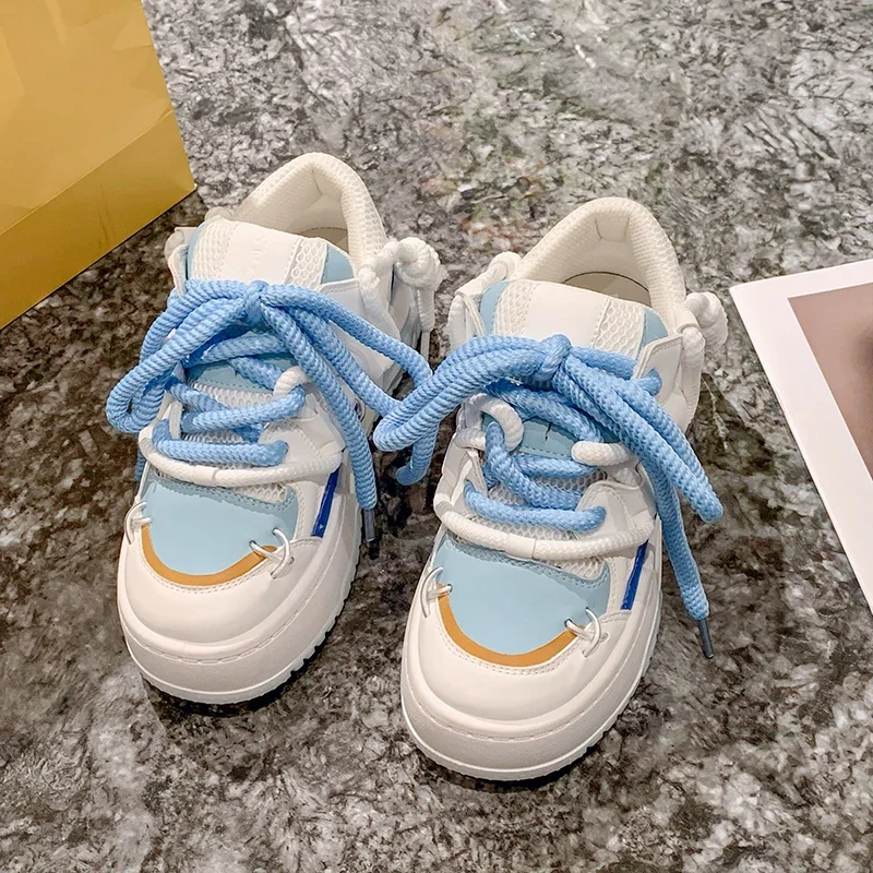 Fashion Women's Thick-soled Sneakers Brand Design Women's Sneakers High Quality Comfortable Soft Vulcanized Shoes Tenis De Mujer