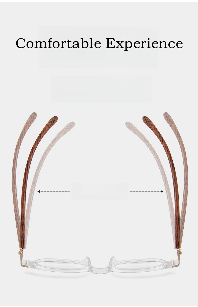 Yimaruili ultraleichte Mode tr90 Holzmaserung Brillen Frauen kleine Gesichter quadratische optische Rezept Herren Brillen Rahmen 21009 – Detail 7