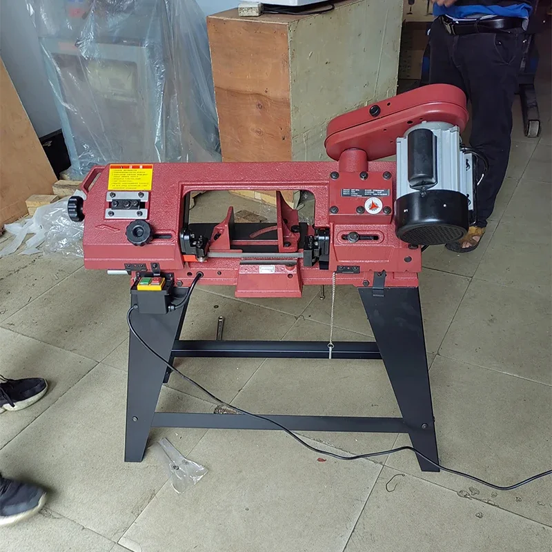 G4510 Compact Bow-Type Band Saw G1/G2 Portable Saw 220V Stepless Speed Control 90°/45° Cutting Pipe Cutter Small Band Saw