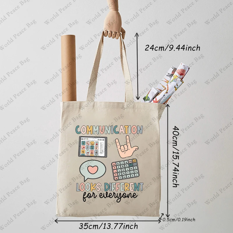 1pc Speech Therapy Gift Speech Therapy Tote Bag Speech Pathologist Gifts Gifts for a Therapist SLP Gifts for Women pattern Tote