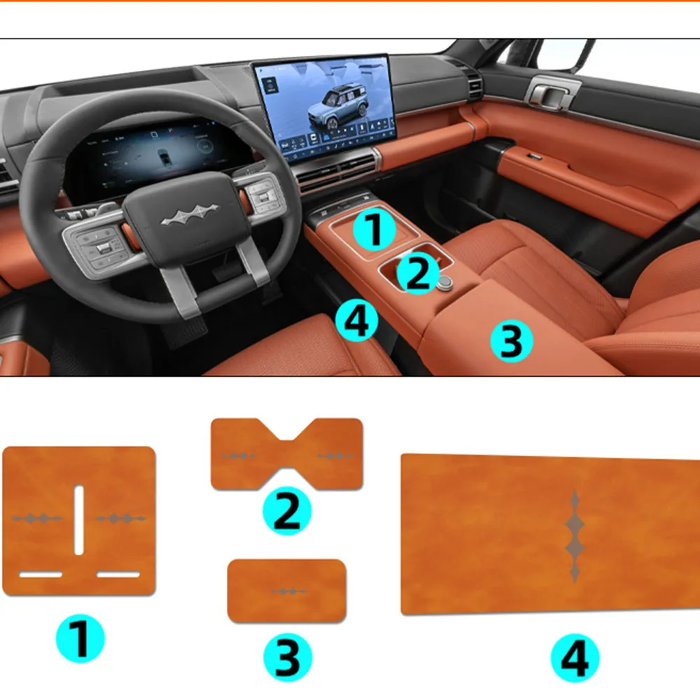 

For BYD Leopard Titanium 7 Car Central Control Water Cup Pads Modified Parts Interior Decoration Accessories