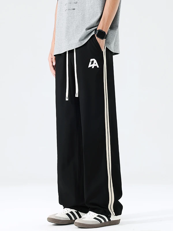 

Тонкие летние спортивные брюки из ледяного шелка, повседневные брюки с прямыми штанинами для мальчиков, учащихся средних школ, молодежи, больших детей