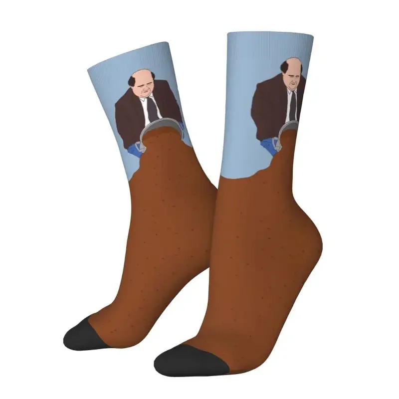 

Kevin Famous Chili Crew Socks Unisex Cool The Office TV Summer Happy Dress Socks Novelty Street Style Crazy Socks for Men Women