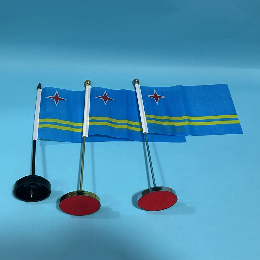 Office Desk Flag of Aruba Flag 14x21cm Table Flag Aruba National Banner Desk Ornaments Flags