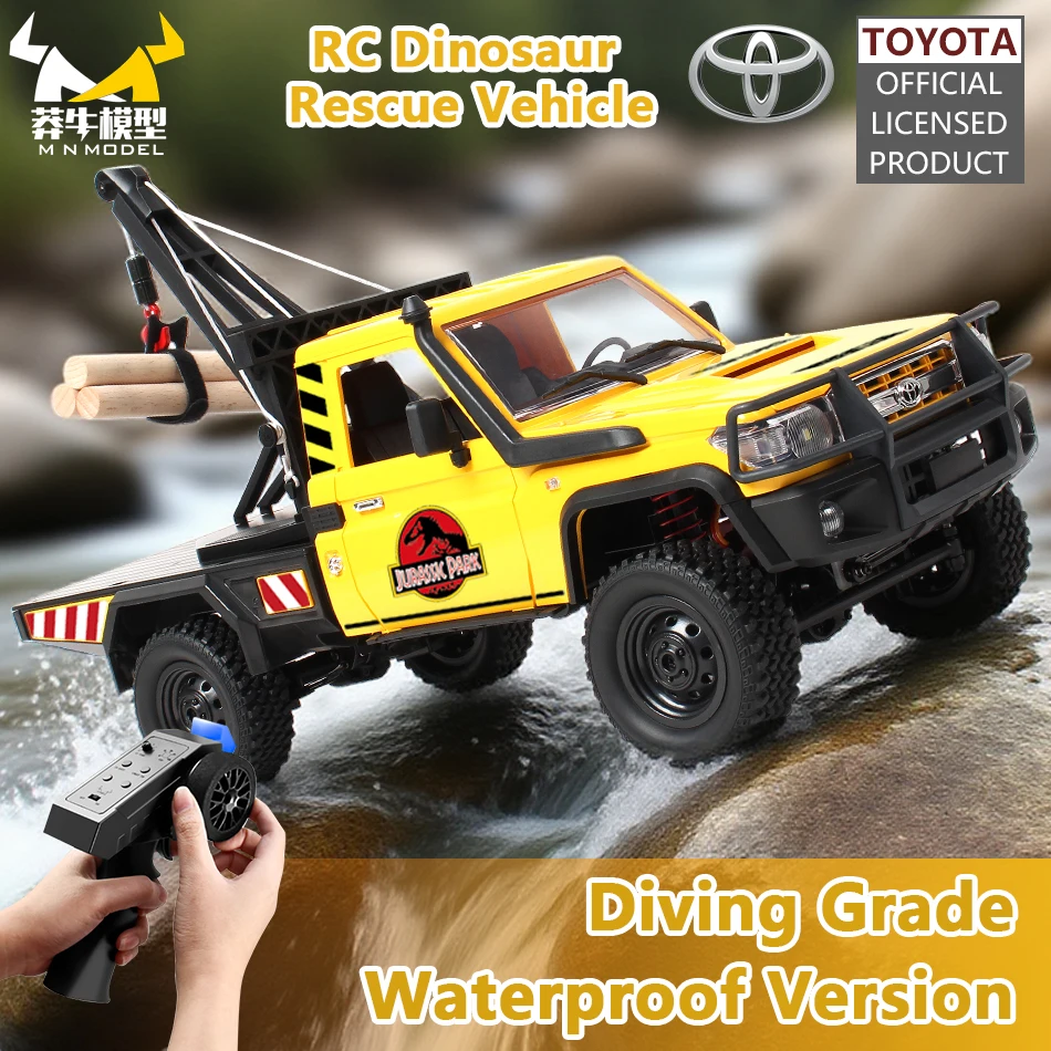 

MN MODEL 1/12 RC Dinosaur Wading Rescue Car All Terrain Diving Climbing Truck Tour Vehicle Pickup Rock Crawler Toy for Adult