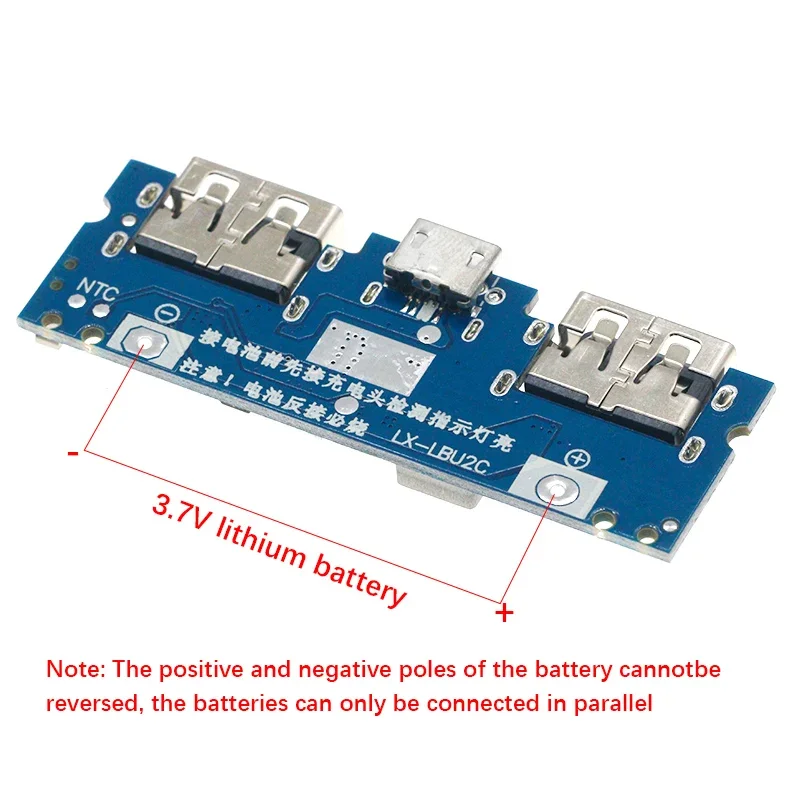 Micro/Type-C USB 5V 2.4A Dual USB 18650 Boost Battery Charger Board Mobile Power Bank Accessories For Phone DIY