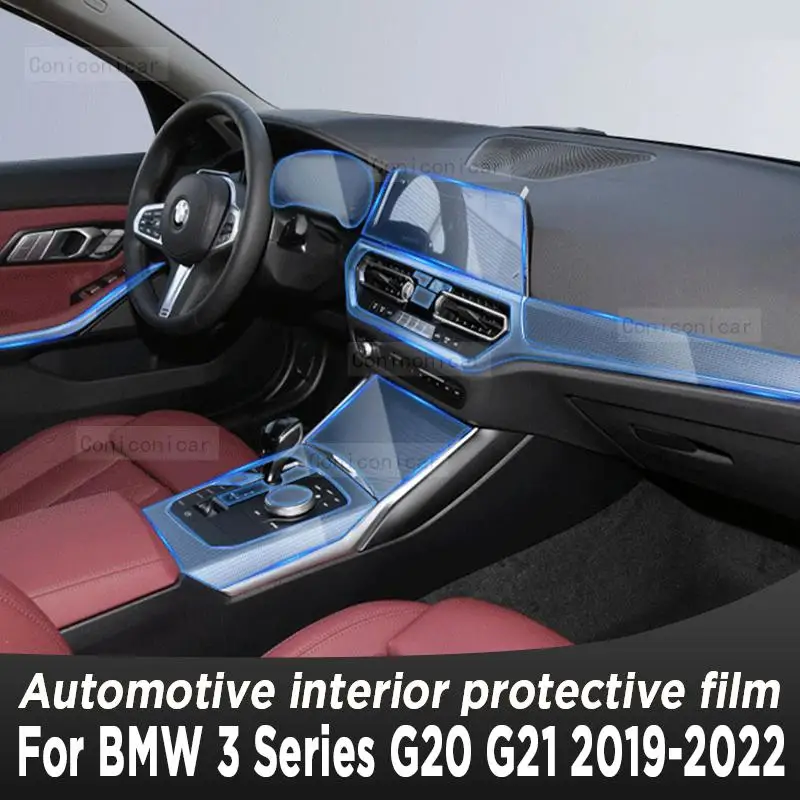 

For BMW 3 Series G20 G21 2019-2022 Gearbox Panel Navigation Automotive Interior Screen Protective Film TPU Anti-Scratch Sticker