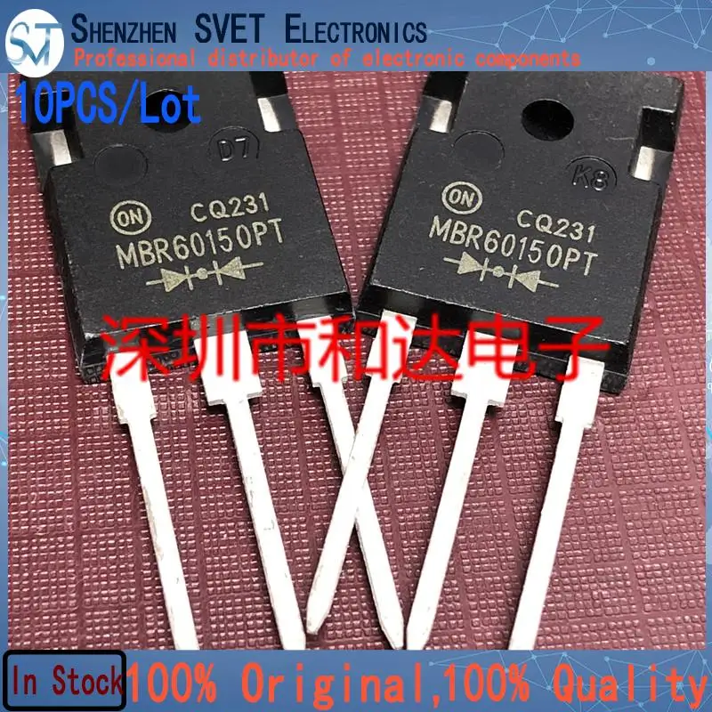 10PCS/Lot MBR60150PT  MOS TO-247 150V 60A  Imported Original New And In Stock 100%Test