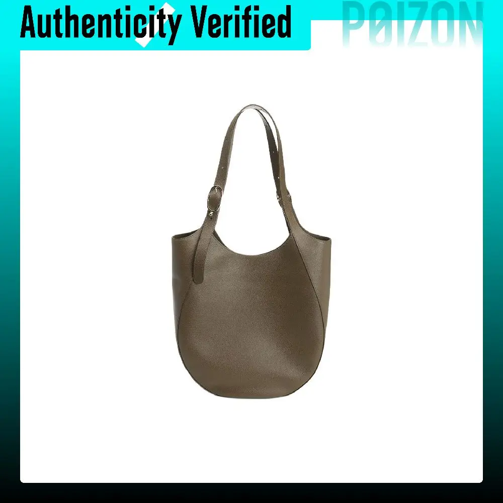 LONGCHAMP Le Foulonné Cow Leather Shoulder Bag Extra Large Women's Green 10331021M17