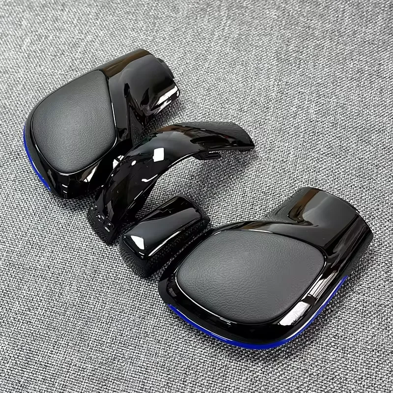 4 STUKS Chroom Mat Met Lederen Pookknop Gear Side Cover DSG Emblem Voor VW Golf 6 7 R GTI Passat B7 B8 CC R20 Jetta MK6 GLI