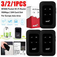 3/2/1PCS MF800 4G LTE Mobile Wi-Fi Router With SIM Card Slot Portable Pocket WiFi Modem 150Mbps High Speed Wireless Mini Routers